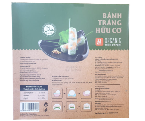 Bich Chi Organic white rice paper 22cm ( 200g)