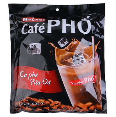 Cafe Phố (Cafe sữa đá) (MacCoffee) 720g (30 pcs x 24g)