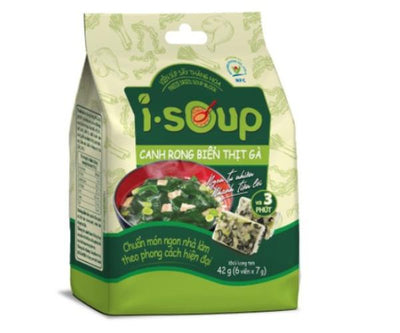 iSoup seaweed &amp; chicken soup (Viên canh rong biển thịt gà ăn liền)