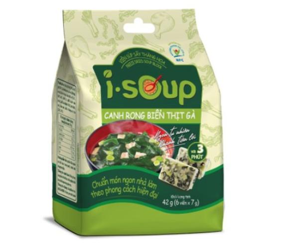 iSoup seaweed &amp; chicken soup (Viên canh rong biển thịt gà ăn liền)