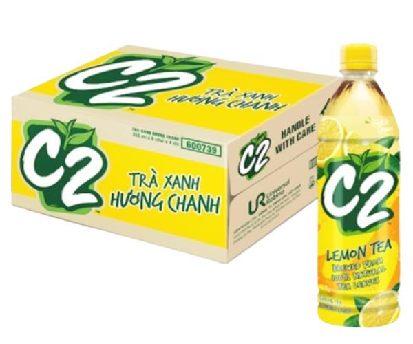 C2 Green tea soft drink (Trà Chanh C2) 24 bottles
