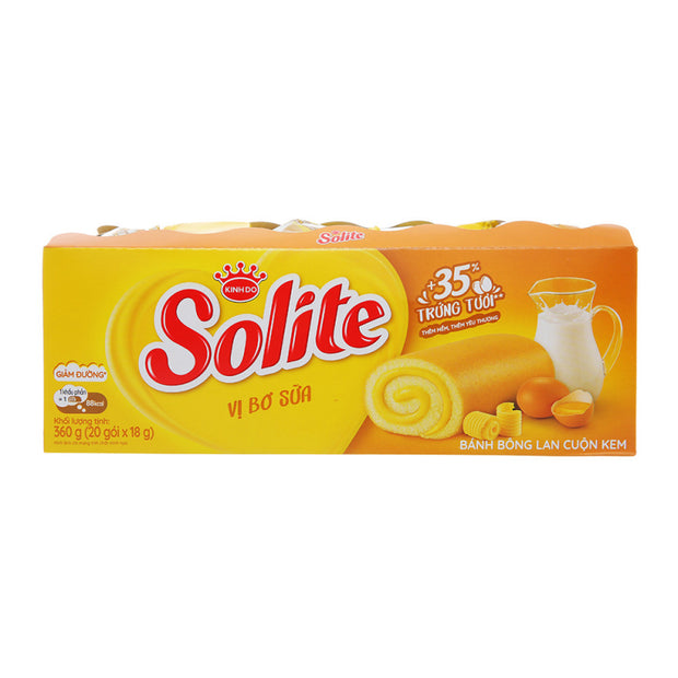 Solite sponge cake (Bánh bông Lan Solite) (20 pcs x 18g)