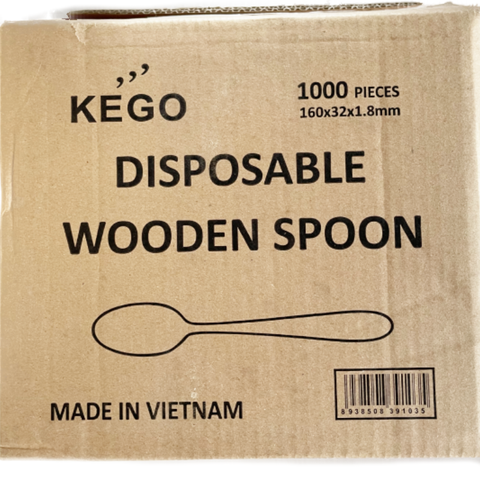 Kego Disposable Wooden Spoon 1000 pcs