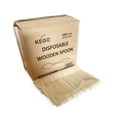 Kego Disposable Wooden Spoon 1000 pcs
